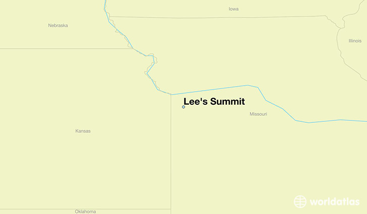 map showing the location of Lee's Summit