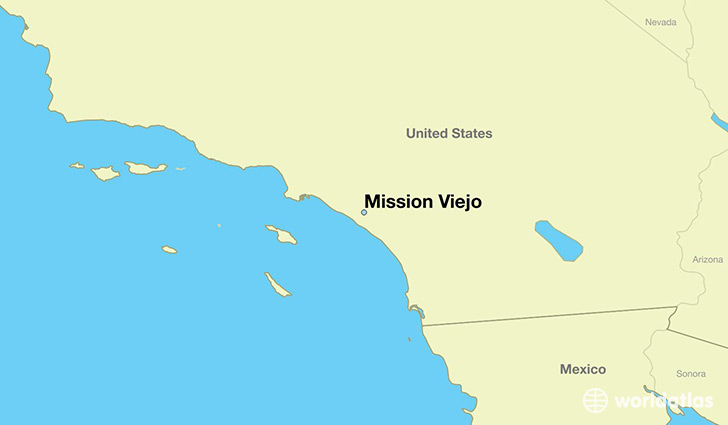 map showing the location of Mission Viejo