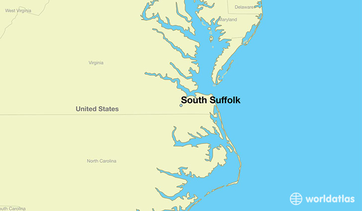 map showing the location of South Suffolk