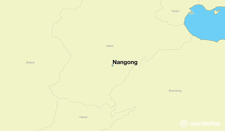 map showing the location of Nangong