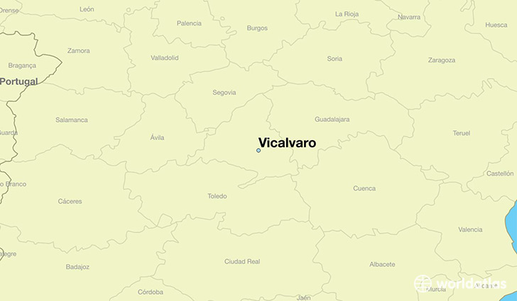 map showing the location of Vicalvaro