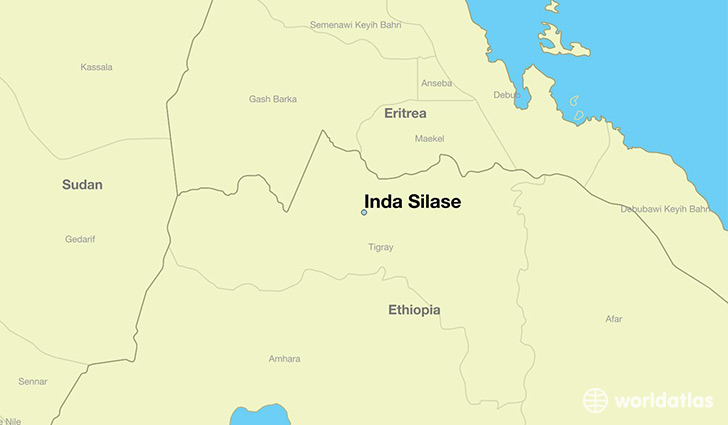 map showing the location of Inda Silase