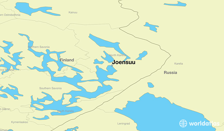 map showing the location of Joensuu