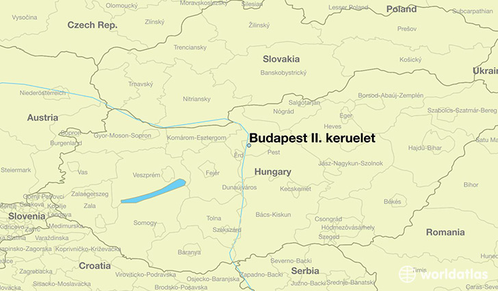 map showing the location of Budapest II. keruelet