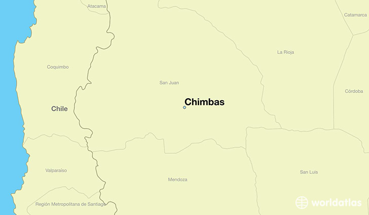 map showing the location of Chimbas
