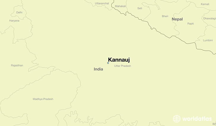 map showing the location of Kannauj
