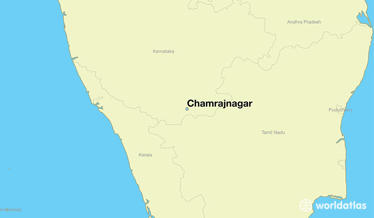 map showing the location of Chamrajnagar
