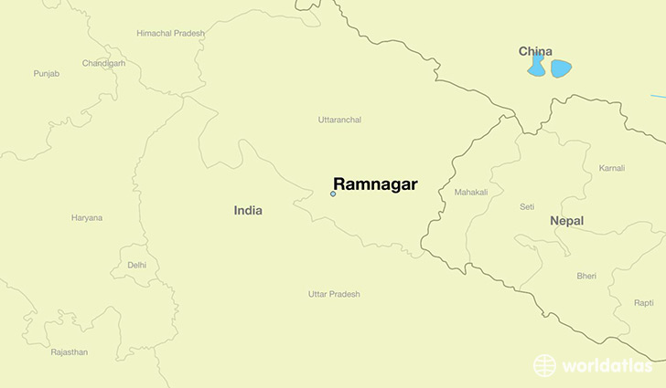 map showing the location of Ramnagar