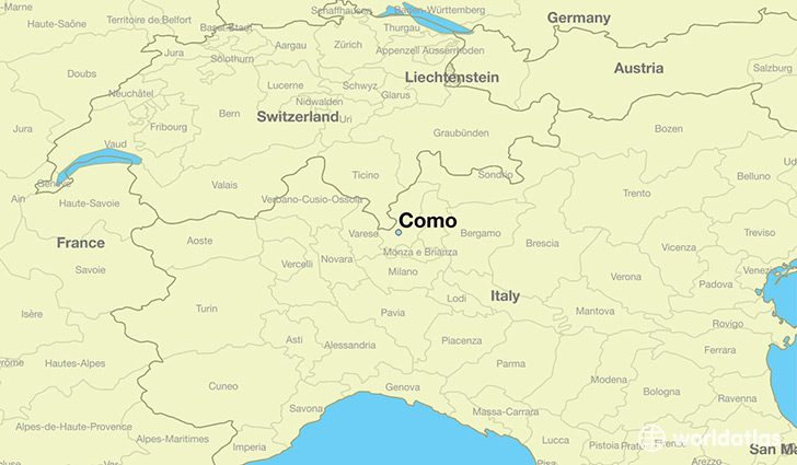 map showing the location of Como