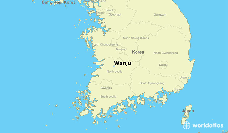 map showing the location of Wanju