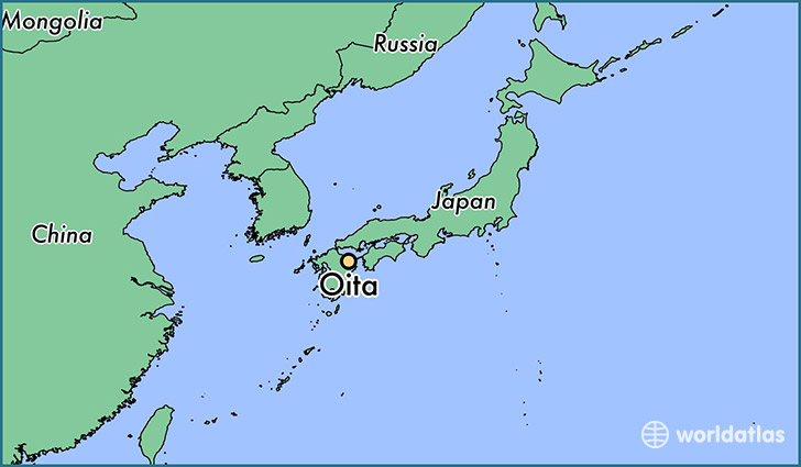 map showing the location of Oita