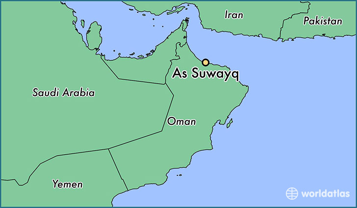 map showing the location of As Suwayq