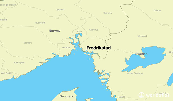 map showing the location of Fredrikstad