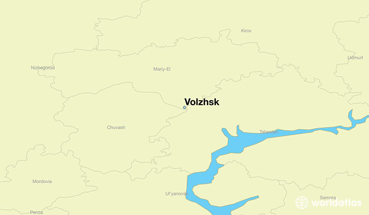 map showing the location of Volzhsk