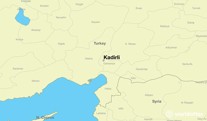 map showing the location of Kadirli