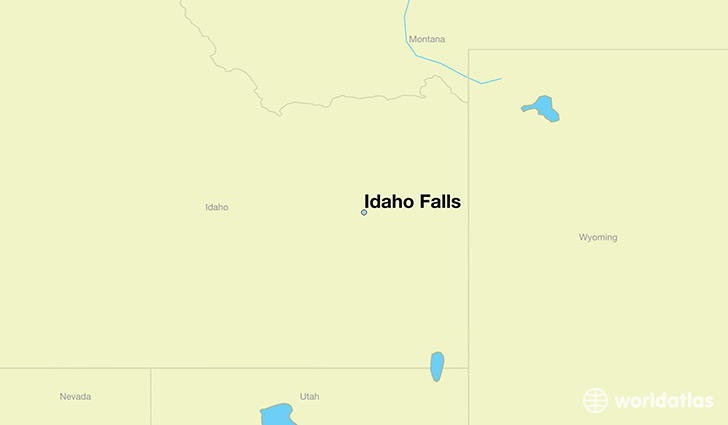 map showing the location of Idaho Falls