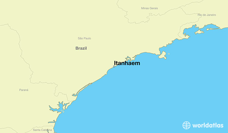 map showing the location of Itanhaem