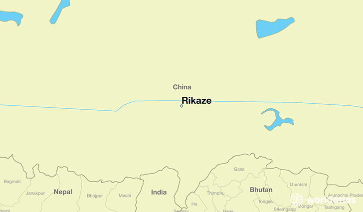 map showing the location of Rikaze