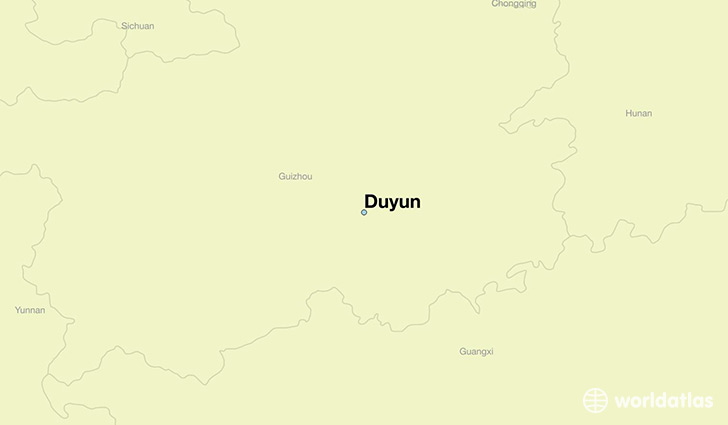 map showing the location of Duyun