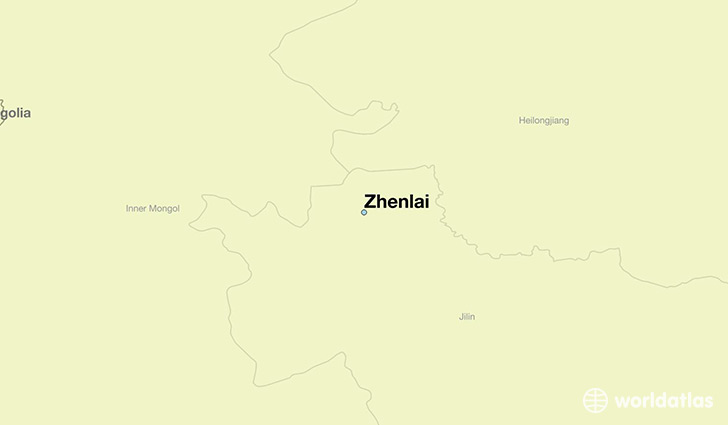 map showing the location of Zhenlai