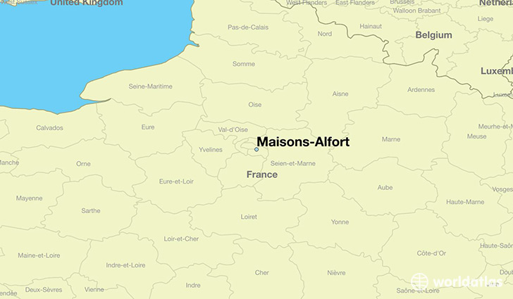 map showing the location of Maisons-Alfort