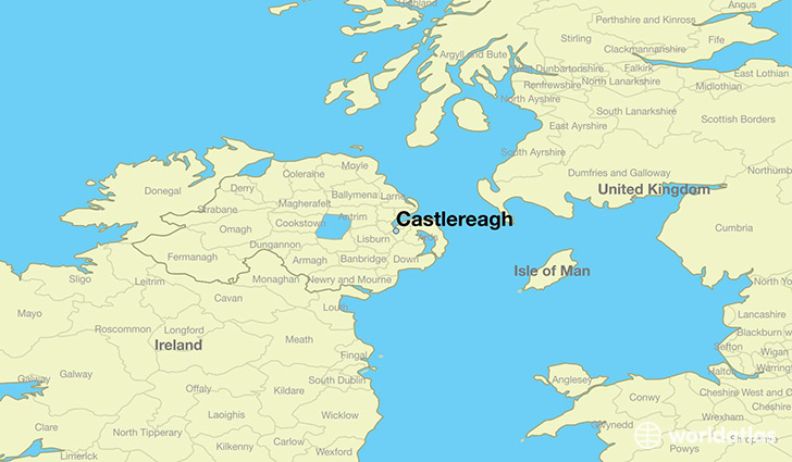 map showing the location of Castlereagh