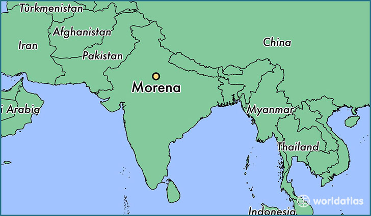 map showing the location of Morena