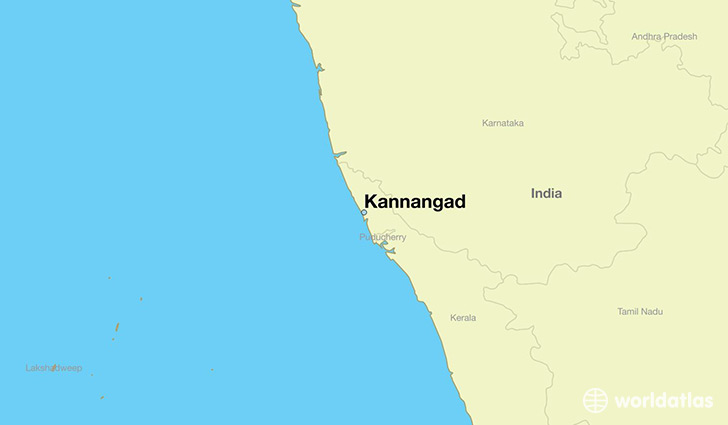 map showing the location of Kannangad