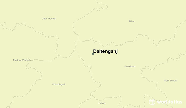 map showing the location of Daltenganj