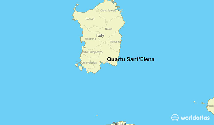 map showing the location of Quartu Sant'Elena