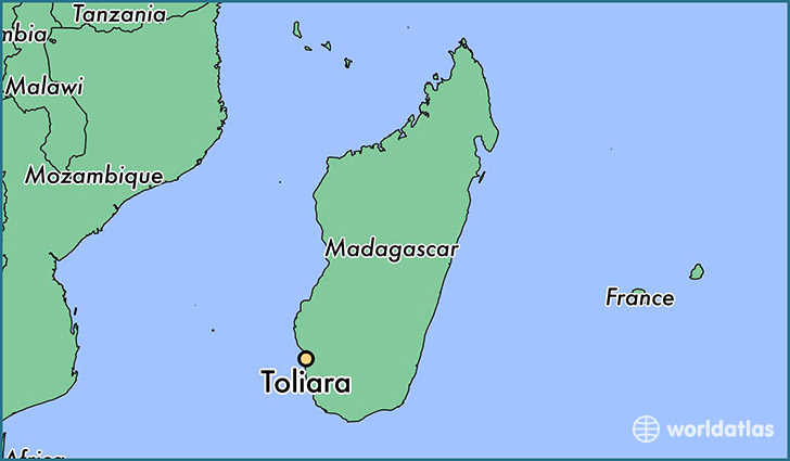 map showing the location of Toliara