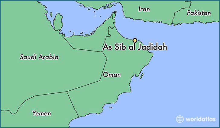map showing the location of As Sib al Jadidah
