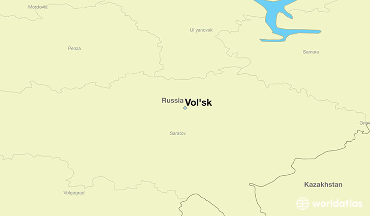 map showing the location of Vol'sk