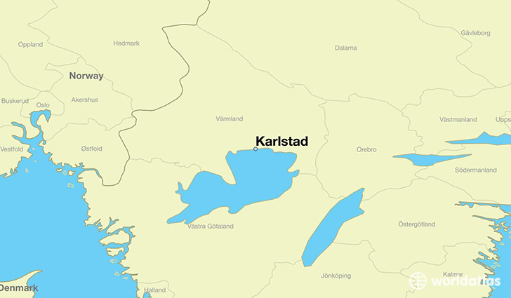 map showing the location of Karlstad