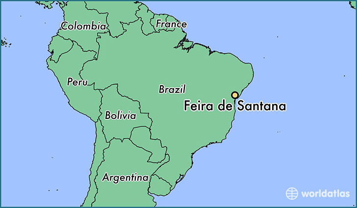 map showing the location of Feira de Santana