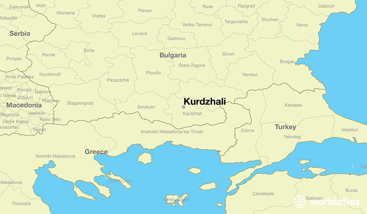 map showing the location of Kurdzhali