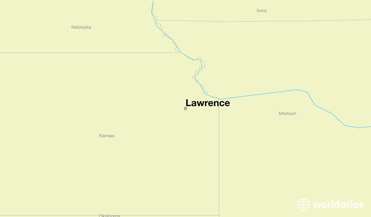 map showing the location of Lawrence