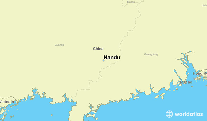 map showing the location of Nandu