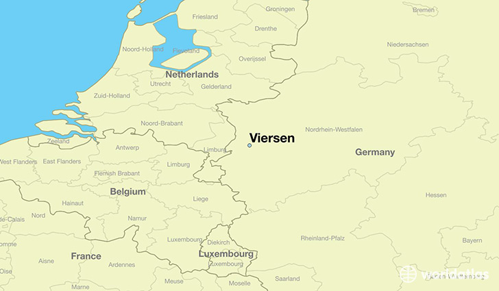 map showing the location of Viersen