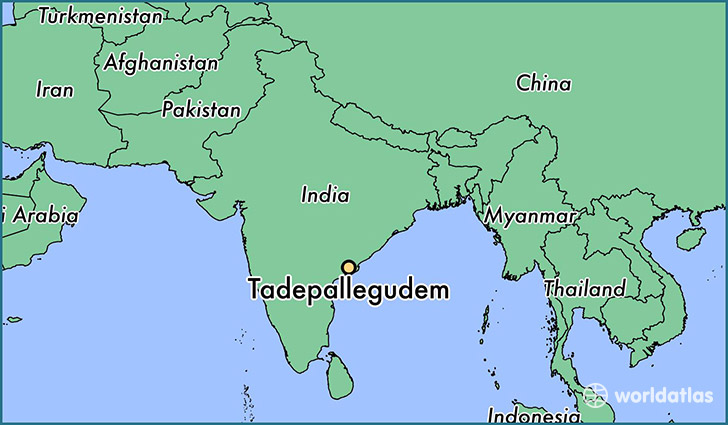 map showing the location of Tadepallegudem