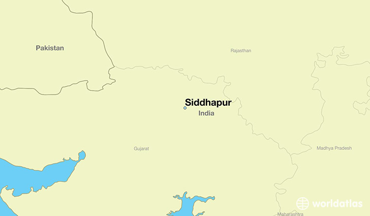 map showing the location of Siddhapur