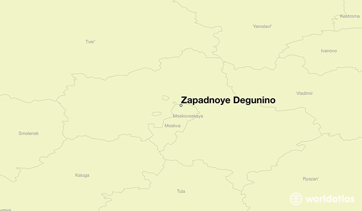 map showing the location of Zapadnoye Degunino