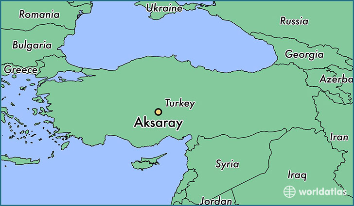 map showing the location of Aksaray