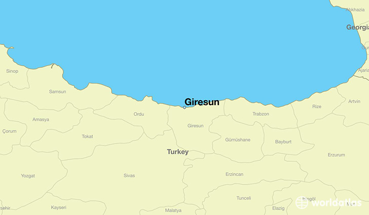 map showing the location of Giresun