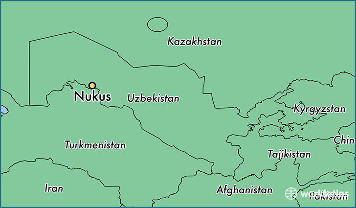 map showing the location of Nukus