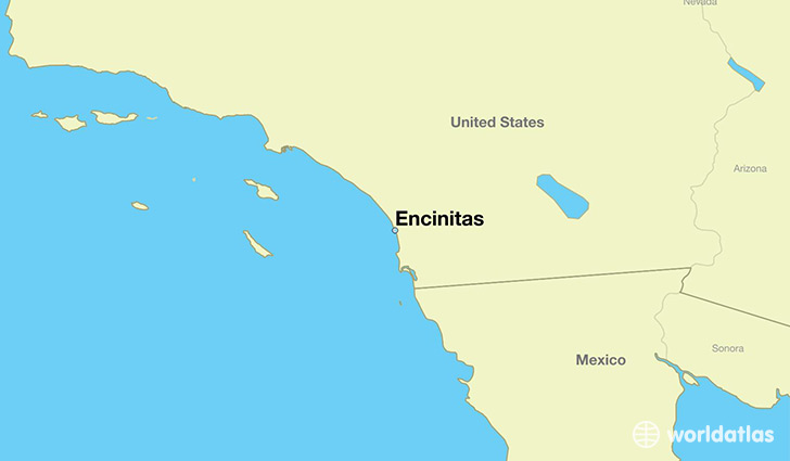 map showing the location of Encinitas
