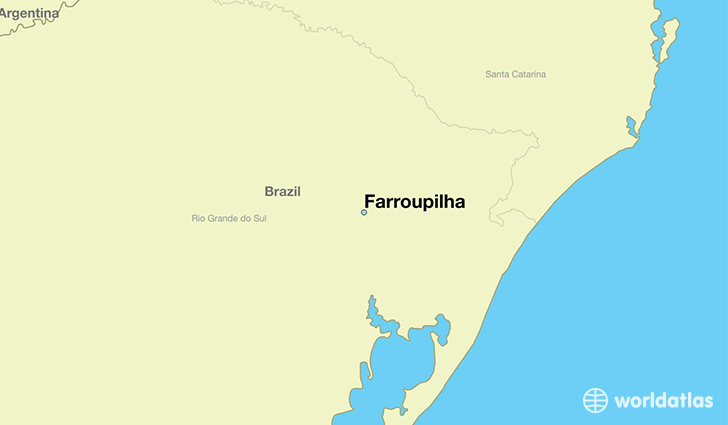 map showing the location of Farroupilha