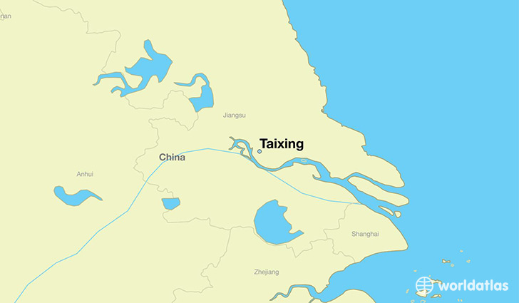 map showing the location of Taixing