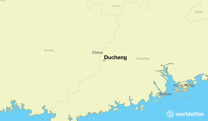 map showing the location of Ducheng