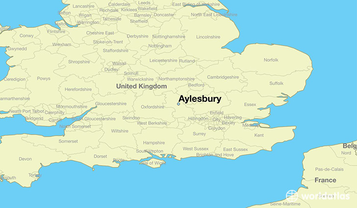 map showing the location of Aylesbury